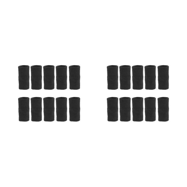 Eigraketly 10 unids/set bádminton portátil nudillo manga antideslizante nailon nudillos Brace Protector guantes de protección equipo deportivo Negro 2piezas