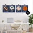 thumbnail image 3 of Stupell Industries Game On Sports Goals 4 Piece Canvas Wall Art Set, design by Christine Simpson Art, 3 of 7