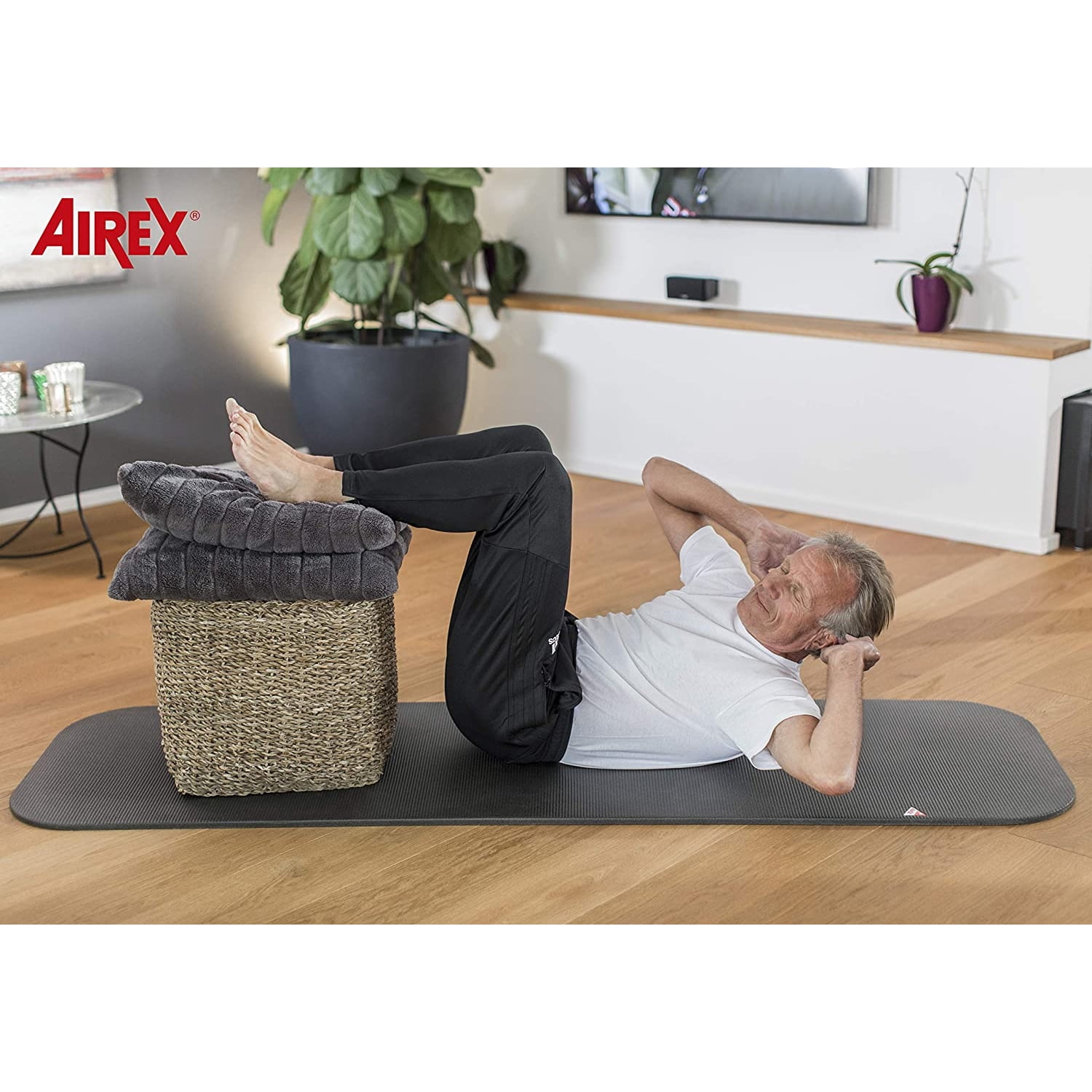 Airex Exercise Mat for Yoga, Physical Therapy, Rehabilitation, Balance & Stability Exercises - Available in Multiple Colors & Sizes - Coronella 200, Black