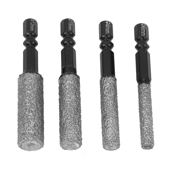 Juego De Brocas De Diamante De 4 Piezas Sierra De Copa De Vástago Hexagonal Versátil 6 8 10 12 Mm Para Vidrio Cerámico De Porcelana