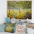 thumbnail image 2 of Designart 'Bushes and Pine Trees In The Forest II' Traditional Framed Canvas Wall Art Print, 2 of 5