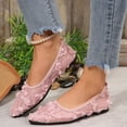 thumbnail image 6 of Ballet Flat Shoes for Women Lightweight Comfortable Breathable Mesh Lace Pointed Toe Shoes for Women 36, 6 of 7