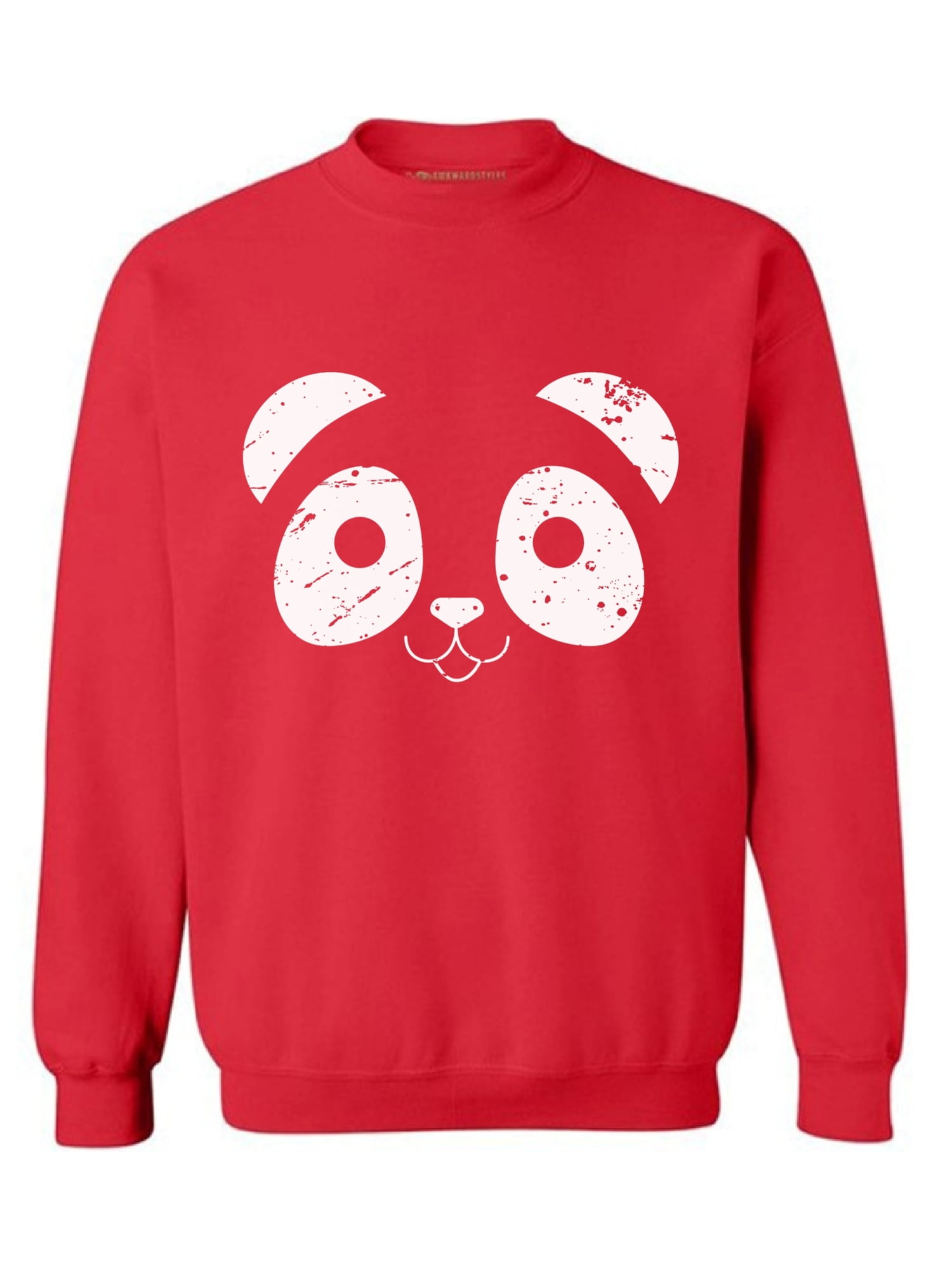 Awkward Styles - Awkward Styles Panda Face Sweatshirt Valentine's Day