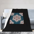thumbnail image 1 of DouZhe Ultra-Soft Micro Fleece Lightweight Flannel Bed Blanket, Colorful Geometric Flowers Print Cozy Warm Throw Blankets, 60"x50", 1 of 7