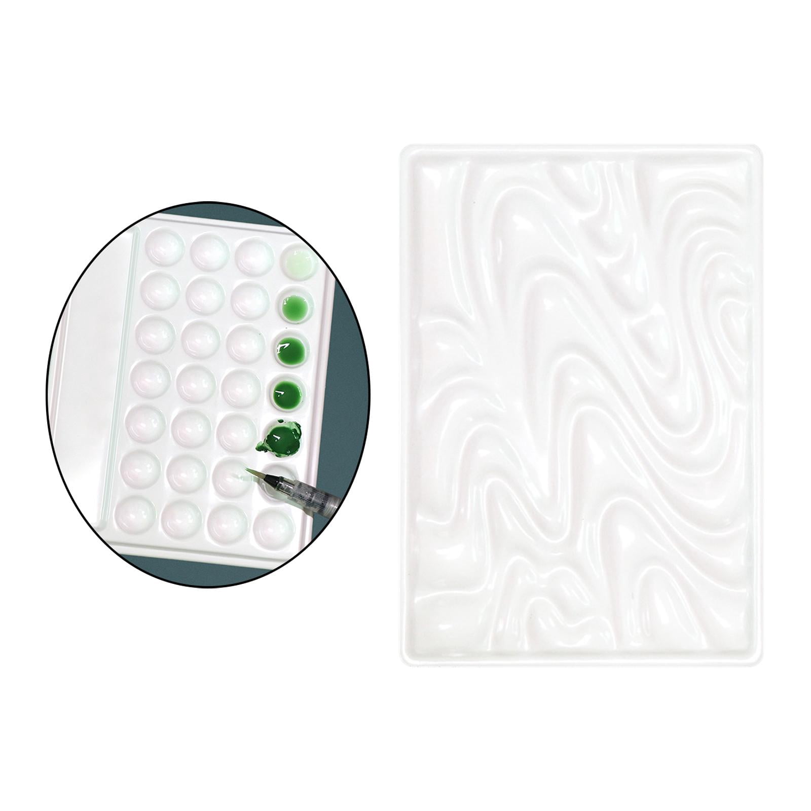 S SERENABLE Watercolor Imitation Porcelain Paint Tray Watercolor Supplies for Watercolor,Gouache, Acrylic and Oil Paint - 21x14.8CM