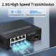 thumbnail image 4 of 8 Port Ethernet Switch 2.5Gbps Network Switcher + 1 Port 10G Fiber Slot Home Lab Network Switch Plug and Play- Plug, 4 of 5