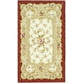 thumbnail image 5 of SAFAVIEH Chelsea Zoja Floral Wool Runner Rug, Ivory/Burgundy, 2'6" x 10', 5 of 10