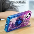 thumbnail image 2 of iPhone 13 mini Phone Case, Slim Protective Ring Kickstand Glitter Dual Colors Multi-Function for iPhone 13 mini Phone Case Rose Gold/Gold, 2 of 6