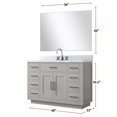 thumbnail image 5 of Abbey 48 in W x 22 in D White Oak Single Bath Vanity and Carrara Marble Top, 5 of 6