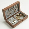 thumbnail image 3 of Vintage Solid Wood Jewelry Box High-End Jewelry Ring Storage Box Display Box, 3 of 12