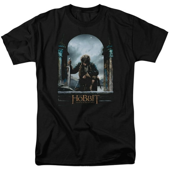 Hobbit Men's  Bilbo Poster T-shirt Black
