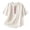 Beige, variant on Women Short Sleeve Keyhole Neck Lace Up Casual Blouse Elegant Top