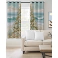 thumbnail image 4 of Summer Blackout Curtains for Bedroom Living Room, Ocean Theme Xmas Tree Starfish Corals Shells Beaches 84 In Long Thermal Insulated Room Darkening Drapes Grommet Window Treatments, 42 x 84 In, 4 of 9