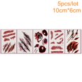 thumbnail image 1 of Tatuajes de cicatrices de zombis para decoración de fiesta de Halloween, maquillaje sangriento falso, accesorios de Halloween, pegatina de lesión de sangre aterradora de heridas, 1 of 4