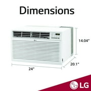 LG 11,500/11,800 BTU 230V Through-the-Wall Air Conditioner with Remote Control, LT1236CER