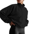 thumbnail image 4 of Mgmyaa Women's Fleece Oversized Pullover Jacket Half Zip Long Sleeve Pocket Casual Outerwear, 4 of 9