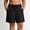Black, variant on Flowy Shorts Cotton Bermuda Shorts Plus Size Women's Solid Drawstring Casual High Waist Elastic Waist Summer Shorts with Side Pockets Black 4X