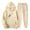 Khaki, variant on Jienlioq Women'S Suit Set Women'S Fashion Printing Sports Casual Coat Long Pants Hooded Sweater tops Pants Set Long Sleeve Hooded Set