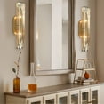 thumbnail image 5 of Luxury Antique Brass Curved 2-Light Wall-Mounted Sconce, Tube Wall Light, Unique Elegant Wall lamp, Indoor Sconce for Living Room, Bedroom, Entryway, Hallway, 5 of 9