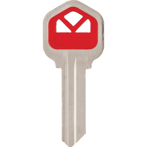 Kaba Ilco Corp. Key Blank Red Kwikset KW1 - Durable Polycarbonate Pc - Red