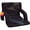 Black, variant on SereneLife Stadium Seat with Back Support, 25-Inch Wide Padded Bleacher Chair, 6 Recline Positions, Armrests, Cup Holder & Shoulder Straps, Black