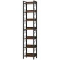 thumbnail image 4 of Topcobe 7-Tier Corner Shelf, 78.7" Narrow Bookshelf Corner Bookcase, Modern Furniture for Indoor, Brown, 4 of 4