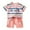 Pink, variant on XUELUO Baby Boys Casual Outfit Sets Summer Cartoon Print Crew Neck Short Sleeve Tshirts Tops And Shorts 2 Piece Daily-Wear,Pink,18-24 Months