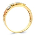 thumbnail image 2 of Wellingsale Men's Solid 14k Tri 3 Color Gold Polished CZ Cubic Zirconia Wedding Band - Size 12, 2 of 5