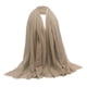 thumbnail image 4 of Bufanda larga suave para mujer Chal liso plisado Hijab Chal de cabeza judía en la cabeza Marrón claro jinwen Bufanda de algodón suave para mujer, 4 of 7