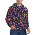 thumbnail image 2 of Salouo mushroom color Skull Pattern Men's Fall Hoodie Sweatshirt,Sport Hoodie with Pockets for Men Pullover Casual Hooded Sweatshirt-3X-Large, 2 of 7