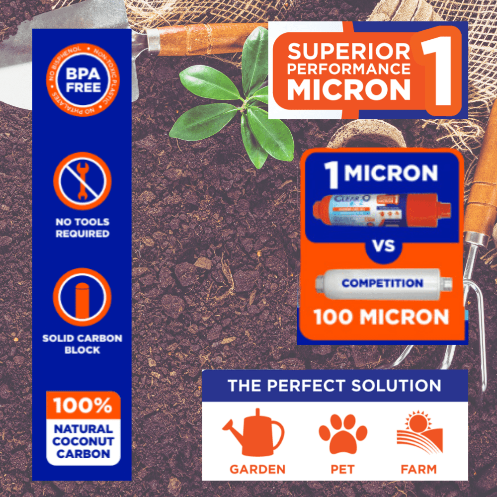 CLEAR2O® GARDEN & PET WATER HOSE FILTER - Reduces Chlorine, Lead, Heavy Metals CGF3001