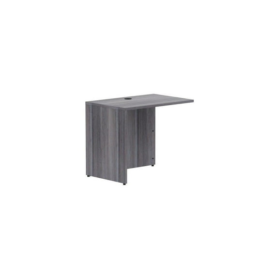 Lorell Weathered Charcoal Laminate Desking 35" x 24" x 29.5"Return Shell, 1" Top - Material: Polyvinyl Chloride (PVC) Edge - Finish: Weathered Charcoal Laminate