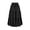 Black, variant on ZHOGXU Ladies Midi Skirts Solid Color Summer High Waist Ruffle Layered Hem Tie Waist Party Club Wear