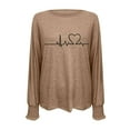 thumbnail image 5 of Jacenvly Sweatshirts For Women Long Sleeve Pumpkin Print Womens Sweatshirts Crewneck Casual Fashion Warmth Comfort Fall Tops For Women, 5 of 5