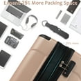 thumbnail image 6 of Carry on Suitcase, 24'' Lightweight Expandable Luggage Travel Hardshell Suitcase, Hardside Luggage with TSA Lock, Fashion Rolling Suitcase for Business Trip Back to School, Gold, 6 of 10