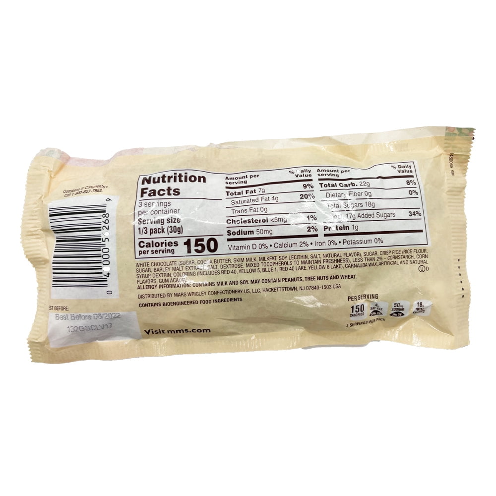 M&M'S White Chocolate Sugar Cookie Candy - 3.22oz