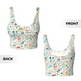 thumbnail image 6 of Goofa Hand Drawn Cars Trucks Buses And Roads Printed Sports Bras for Women, High Impact Running Bra Workout Crop Tank Tops Longline Sports Bra Push up-Large, 6 of 9