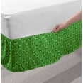 thumbnail image 2 of Abstract Bed Skirt, Rhythmic Diagonal Squares Tribal Motifs in Mother Nature Tones Illustration, Elastic Bedskirt Dust Ruffle Wrap Around for Bedding Decor, 4 Sizes, Jade Green, by Ambesonne, 2 of 2
