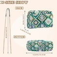 thumbnail image 4 of FORMRS Women Crossbody Purse with Chain Strap Vegan Leather Shoulder Handbag, Green Geometric Flowers, 4 of 7