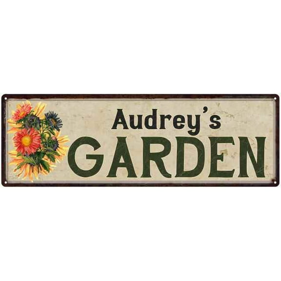 Audrey's Garden Flower Chic Decor 8x24 Sign Gift 108240017176