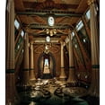 thumbnail image 3 of Pillar Duvet Cover Set, Graphics of a Building Interior in the Fantasy Style with Pillars 3D Computer Graphics, Decorative 3 Piece Bedding Set with 2 Pillow Shams, Queen Size, Brown, by Ambesonne, 3 of 3