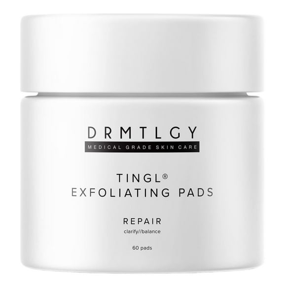 Tingl Face & Body Exfoliator Pads - Skin Care with Glycolic Acid, Lactic Acid & Salicylic Acid - Face Exfoliator & Toner Pads for Acne Treatment, Pore Minimizer & Blackhead Remover