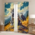 thumbnail image 2 of Castle Fairy Female Men Jungle Animal Wolves Eagle Black Out Curtains,Woodland Wildlife Curtains Pack of 2 (42x63 Each),Vintage Aesthetic Bedroom Curtains,Super Cozy Room Decor, 2 of 6