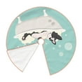 thumbnail image 3 of Salouo French Bulldog Taking a Bath Christmas Tree Skirt 30" Farmhouse Christmas Decorations Snowman Xmas Tree Skirt Tree Mat for Holiday Party Decor, 3 of 8