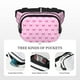 thumbnail image 5 of Balery Pink bows Mochila Cinturón para Mujeres y Hombres, Bolsa de Cintura Impermeable de Doble Capa con Correa, 5 of 9