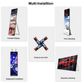 80 Inch LED Digital Signage Display, Foldable Seamless Stitching Kiosk ...