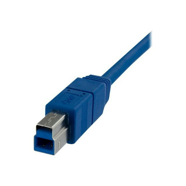 StarTech.com 6 ft Câble USB 3.0 SuperSpeed / 2M A à B - 1 - USB 3.0 A (Male) à 1 - USB 3.0 B (Male) (USB3SAB6) - Câble USB - Type USB A (M) à USB Type B (M) - USB 3.0 - 6 ft - Bleu - pour StarTech.com 4 Ports