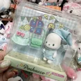 thumbnail image 4 of Figura de acción de muñeco flocado Sanrio, My Melody Kuromi Cinnamoroll Pochacco, traje de dormir, restaurante, camarero, Mini vestidor, juguete de regalo577, 4 of 5