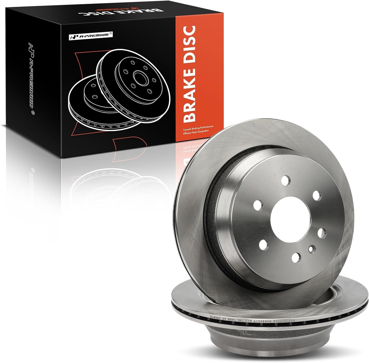 A-Premium 12.76 inch (324.2mm) Rear Vented Disc Brake Rotors Compatible with Select Chevrolet and GMC Models - Colorado, Canyon, 2015-2022, 2.5L 2.8L 3.6L, 2-PC Set