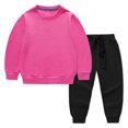 thumbnail image 3 of Ugoldhm Boys Girls Outfit Set Drop Shoulder Sweatshirt and Drawstring Jogger Fall Sportswear 2 Piece Set, 3 of 8